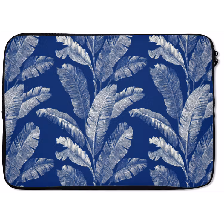 Blad - Palm - Blauw laptophoes neopreen klein 279 -zkaufland3dotto