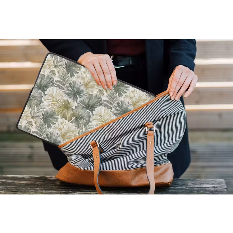 Bladeren - Botanisch - Groen laptophoes neopreen klein 279 -tas