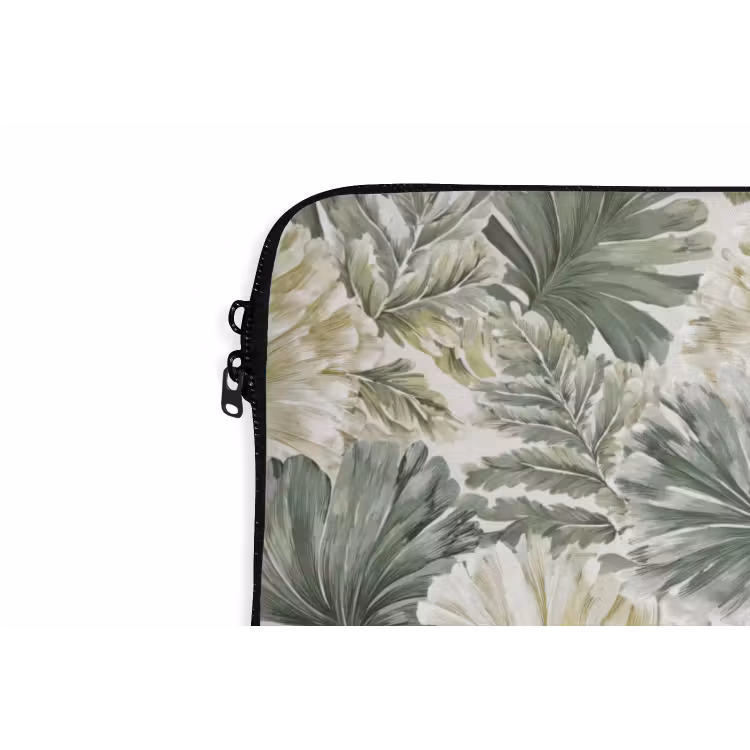 Bladeren - Botanisch - Groen laptophoes neopreen klein 279 -detail
