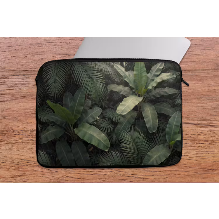 Bladeren - Groen - Tropisch - Natuur laptophoes neopreen klein -tafel