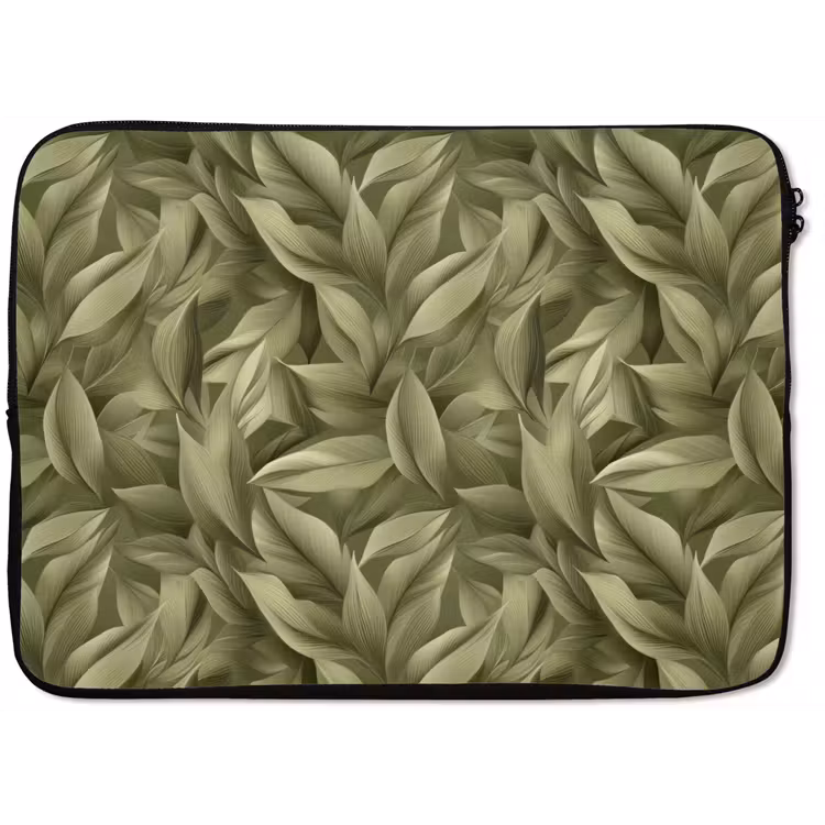 Bladeren - Modern - Groen laptophoes neopreen klein 279 -zkaufland3dotto