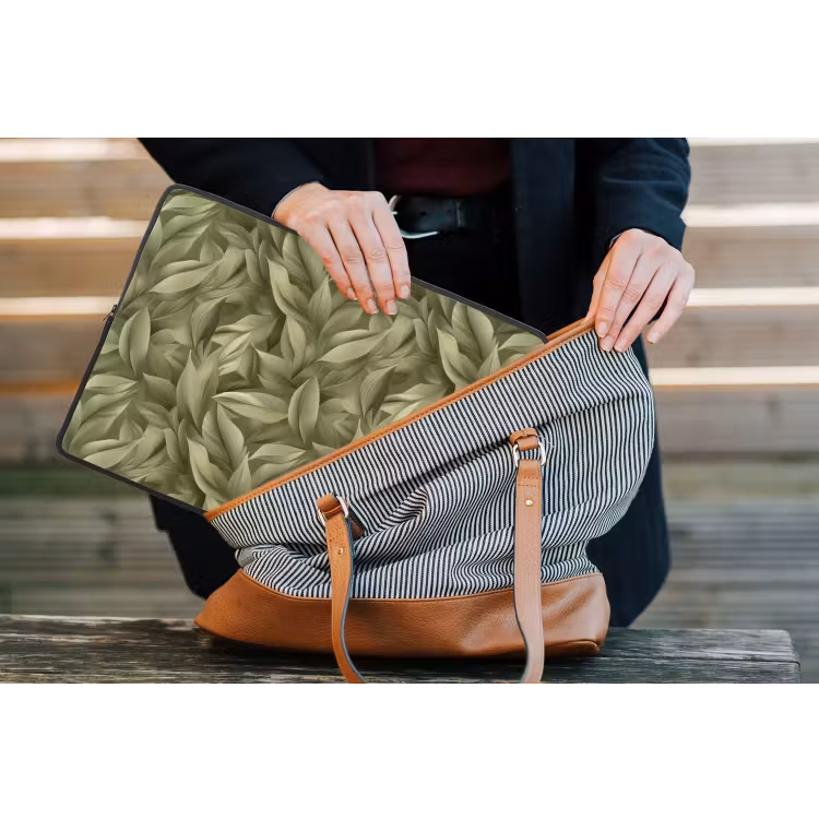 Bladeren - Modern - Groen laptophoes neopreen klein 279 -tas