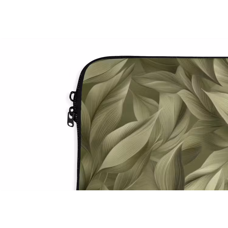Bladeren - Modern - Groen laptophoes neopreen klein 279 -detail
