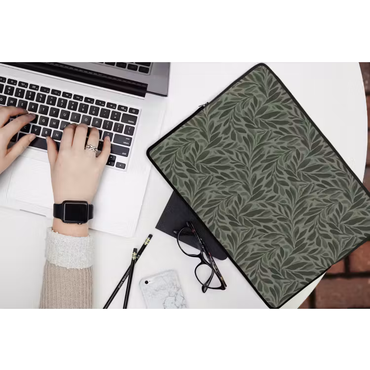 Bladeren - Organisch - Groen laptophoes neopreen klein 279 -bureau