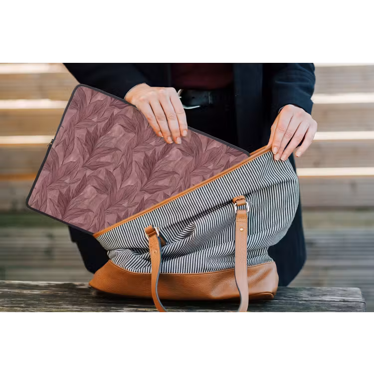 Bladeren - Patroon - Paars laptophoes neopreen klein 279 -tas