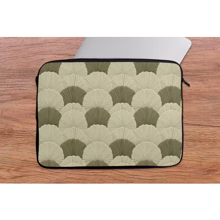 Bladeren - Structuur - Groen laptophoes neopreen klein 279 -tafel