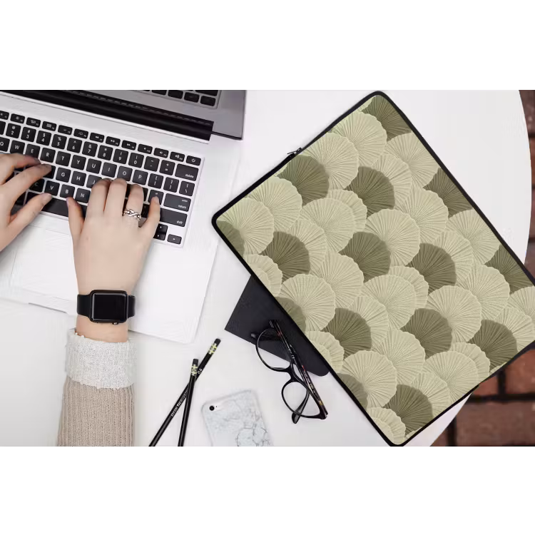 Bladeren - Structuur - Groen laptophoes neopreen klein 279 -bureau
