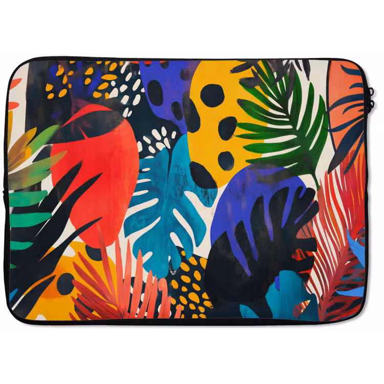 Bladeren - Vormen - Abstract - Kleurrijk laptophoes neopreen klein -zkaufland3dotto