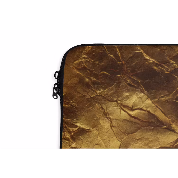 Bladgoud - Textuur - Goud laptophoes neopreen klein 279 -detail