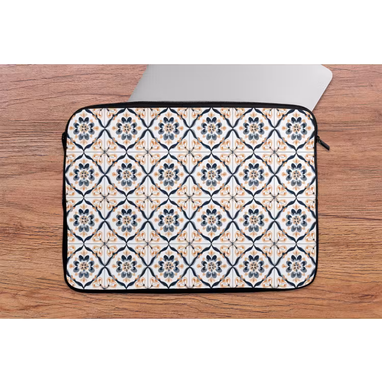 Bladvorm - Patroon - Kleurrijk laptophoes neopreen klein 279 -tafel