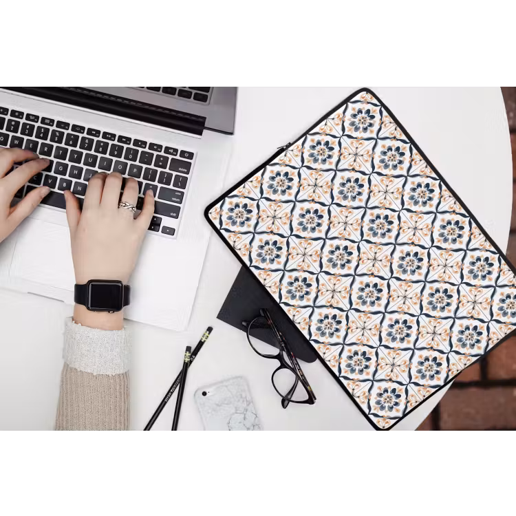 Bladvorm - Patroon - Kleurrijk laptophoes neopreen klein 279 -bureau