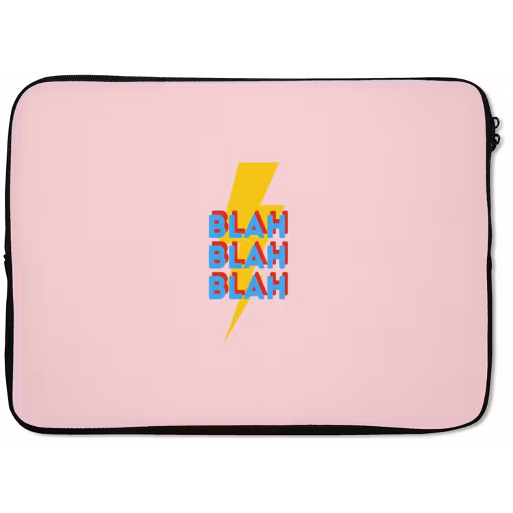 Blah - Bliksem - Roze laptophoes neopreen klein -zkaufland3dotto