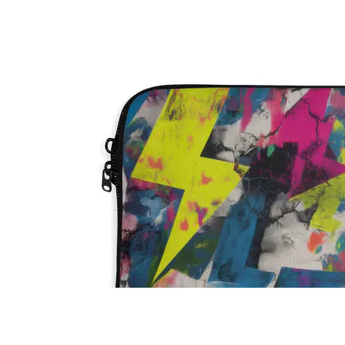 Bliksemschichten - Patroon - Marmer - Kleuren laptophoes neopreen klein -detail
