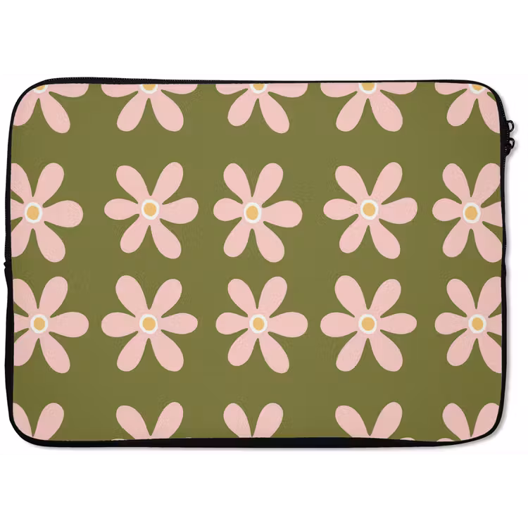 Bloem - Modern - Groen laptophoes neopreen klein 279 -zkaufland3dotto