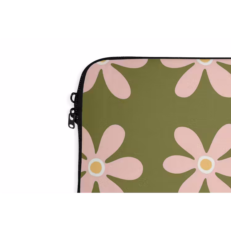 Bloem - Modern - Groen laptophoes neopreen klein 279 -detail