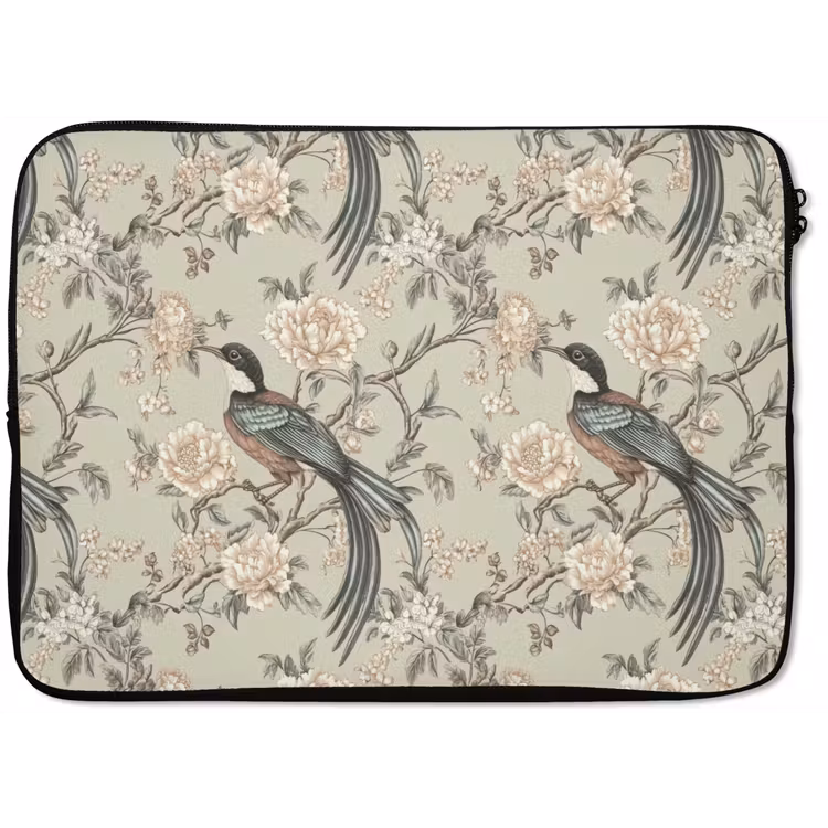 Bloem - Vogel - Kleurrijk laptophoes neopreen klein 279 -zkaufland3dotto