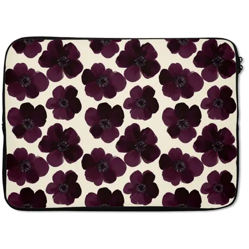Bloemen - Aquarel - Paars laptophoes neopreen klein 279 -zkaufland3dotto