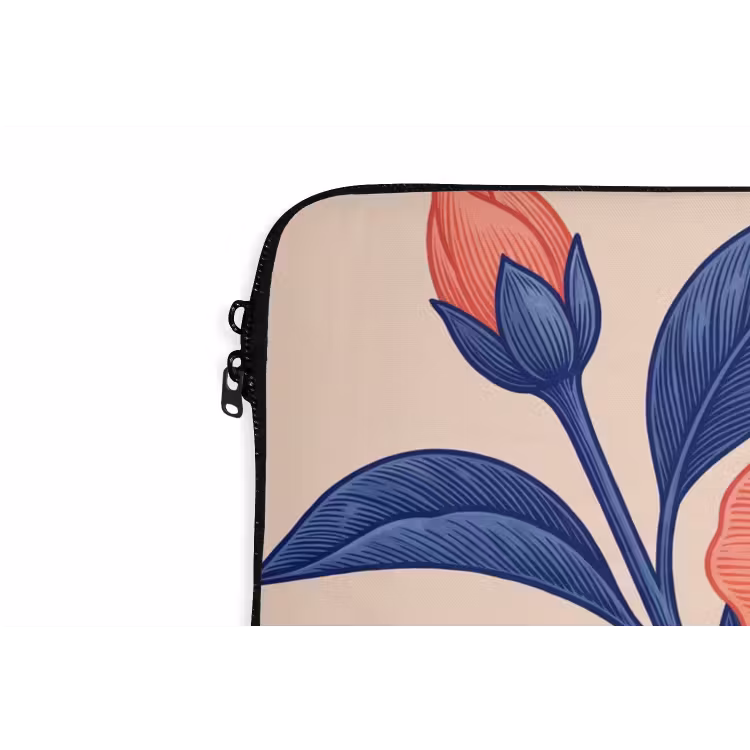 Laptophoes Bloemen - Bladeren - Botanisch - Bloemen - Bladeren - Botanisch laptophoes neopreen klein