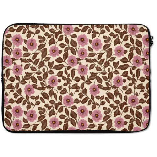 Bloemen - Bladeren - Kleurrijk laptophoes neopreen klein 279 -zkaufland3dotto
