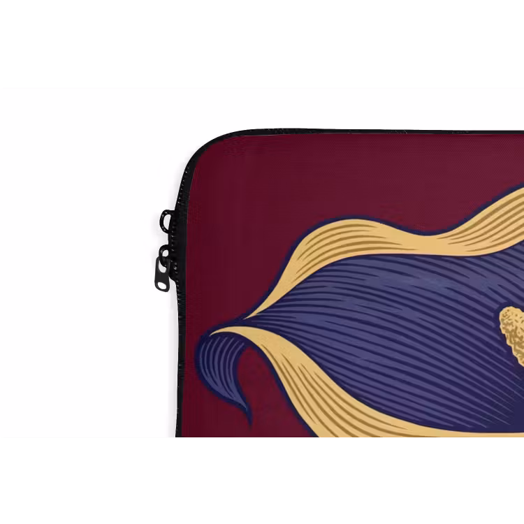 Laptophoes Bloemen - Modern - Paars - Bloemen - Modern - Paars laptophoes neopreen klein