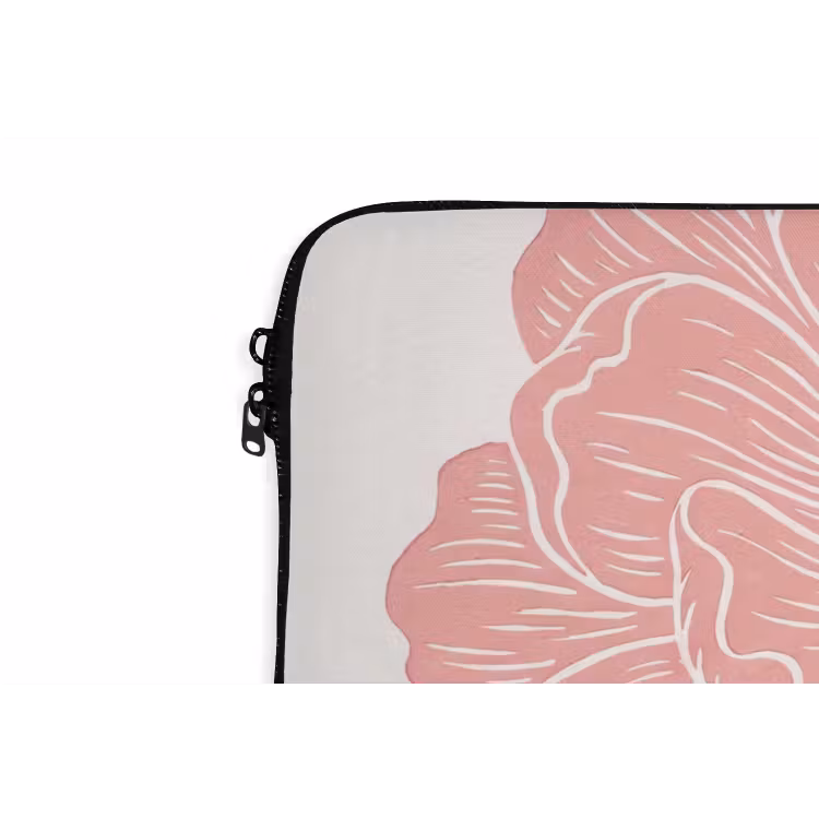 Laptophoes Bloemen - Roze - Illustratie - Bloemen - Roze - Illustratie laptophoes neopreen klein