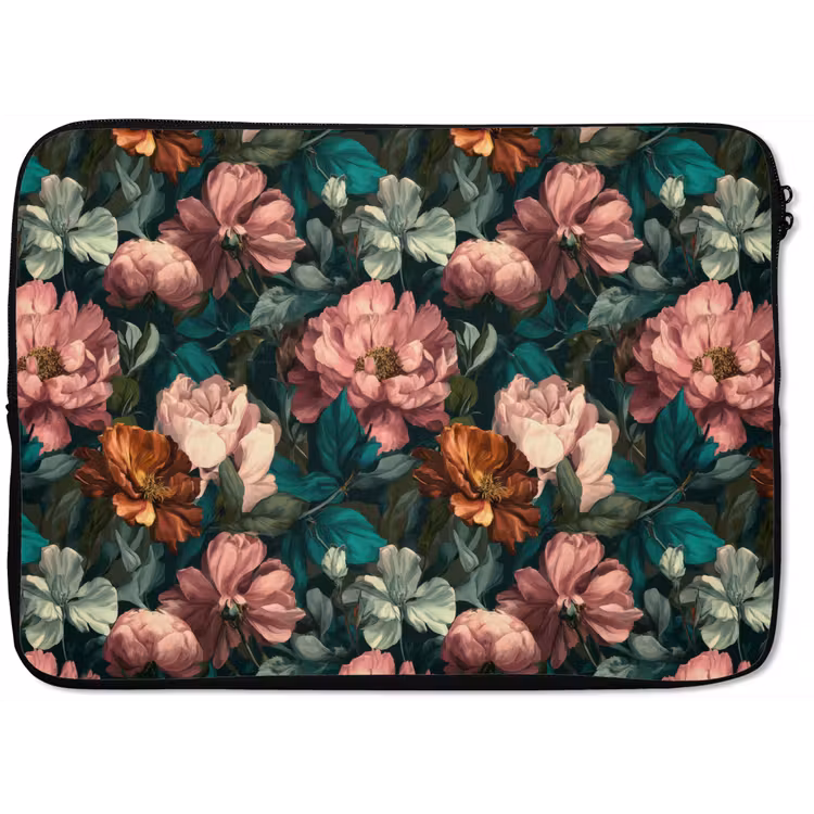 Bloemen - Schilderachtig - Patroon - Roze laptophoes neopreen klein 279 -zkaufland3dotto