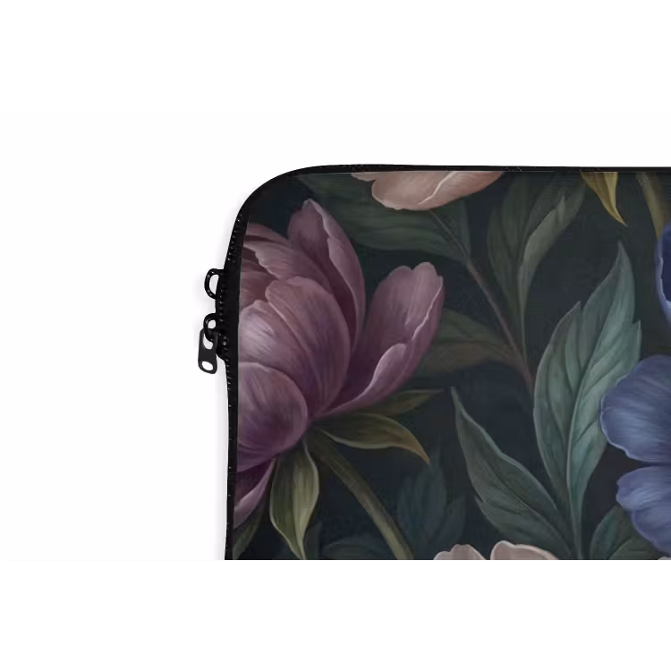 Bloemen - Vlinder - Natuur - Modern - Paars laptophoes neopreen klein -detail