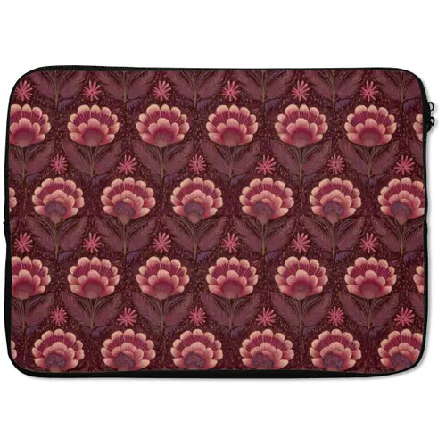 Bloemen - Waaier - Paars laptophoes neopreen klein 279 -zkaufland3dotto