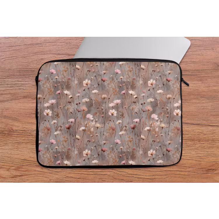 Bloemen - Wild - Pastel laptophoes neopreen klein 279 -tafel