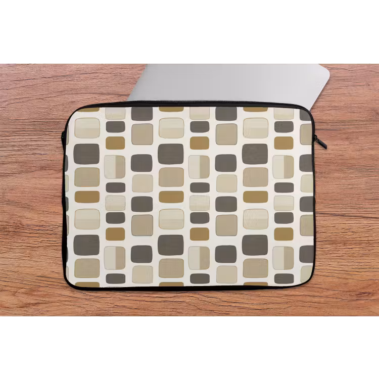 Blokken - Vintage - Grijs laptophoes neopreen klein 279 -tafel