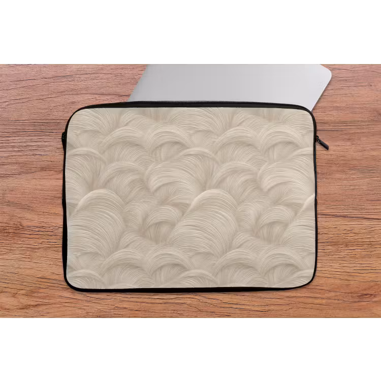 Bogen - Patroon - Beige laptophoes neopreen klein 279 -tafel