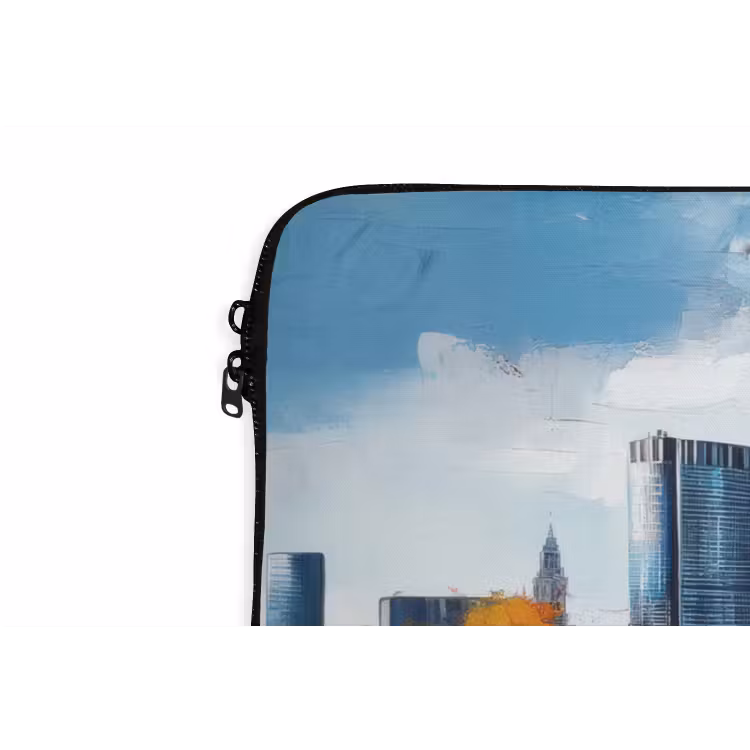 Bomen Frankfurt- Stad - Skyline - Brug laptophoes neopreen klein -detail