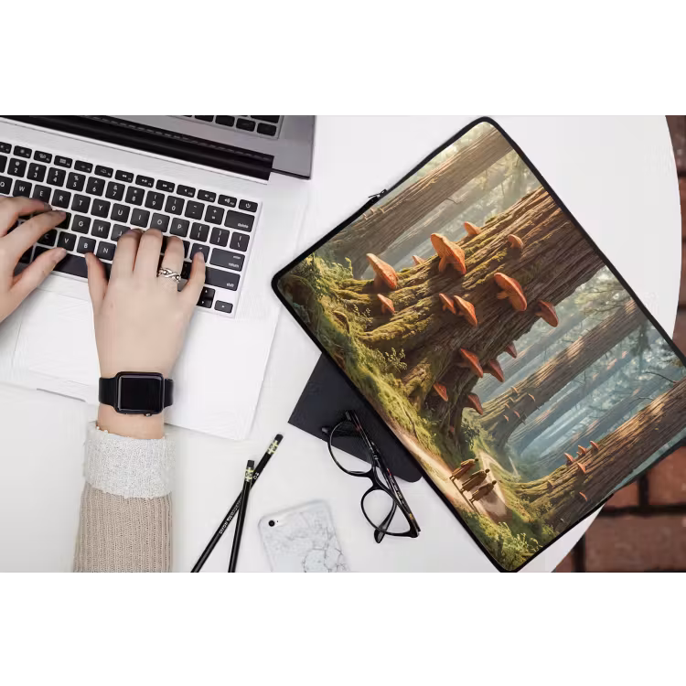 Laptophoes Bos - Bomen - Natuur - Bos - Bomen - Natuur laptophoes neopreen klein
