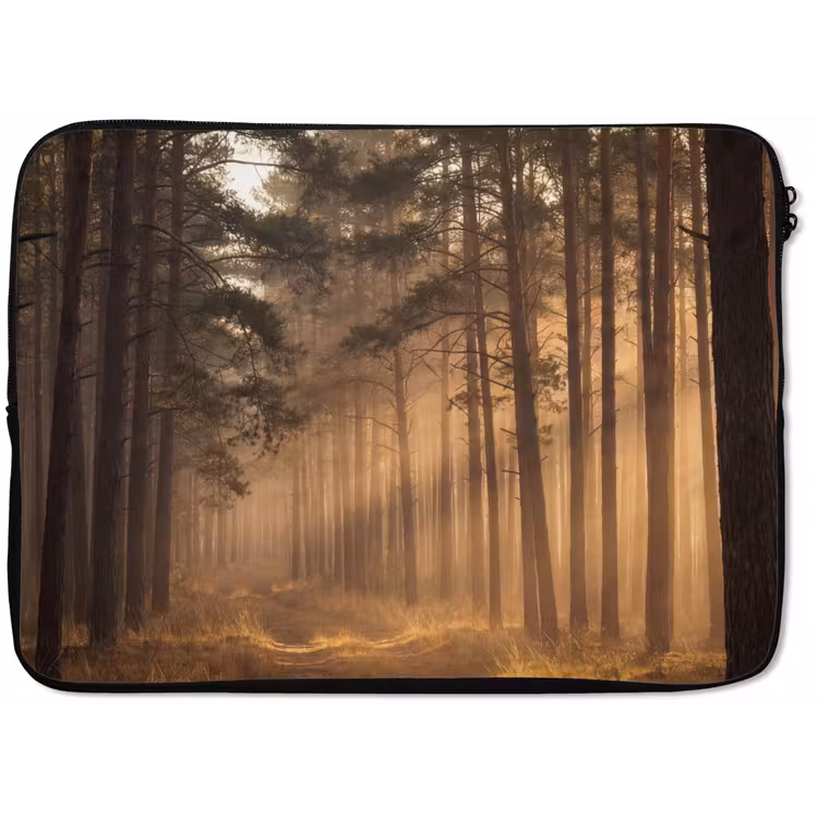 Bos - Mist - Zonlicht laptophoes neopreen klein -zkaufland3dotto