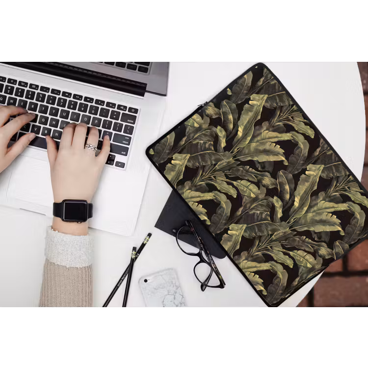 Botanisch - Bladeren - Groen laptophoes neopreen klein 279 -bureau