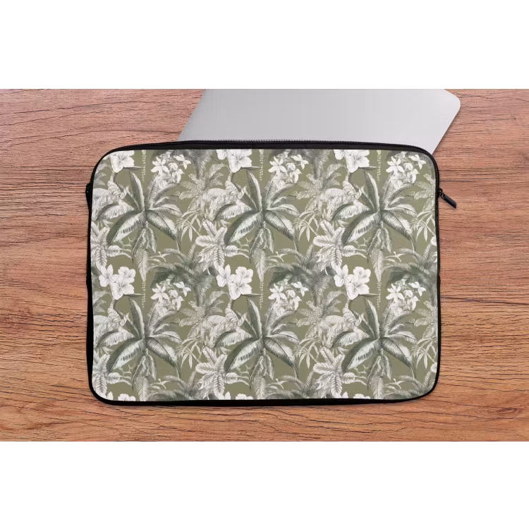 Botanisch - Bloemen - Groen laptophoes neopreen klein 279 -tafel