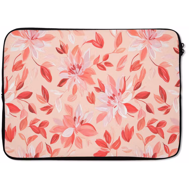 Botanisch - Bloemen - Rood laptophoes neopreen klein 279 -zkaufland3dotto