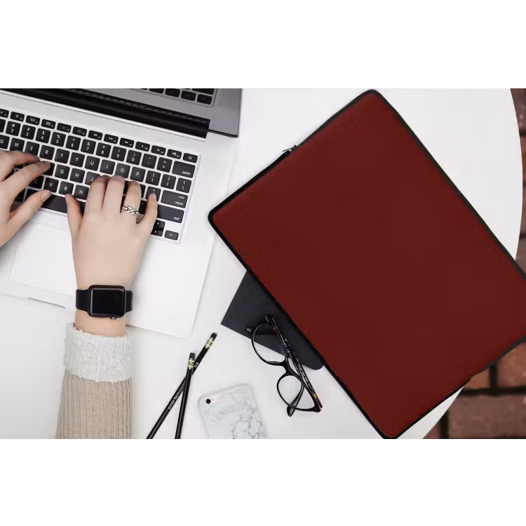 Burnt - Mahogany - Rood laptophoes neopreen klein 279 -bureau