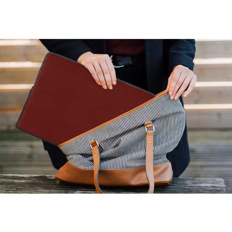 Burnt - Mahogany - Rood laptophoes neopreen klein 279 -tas