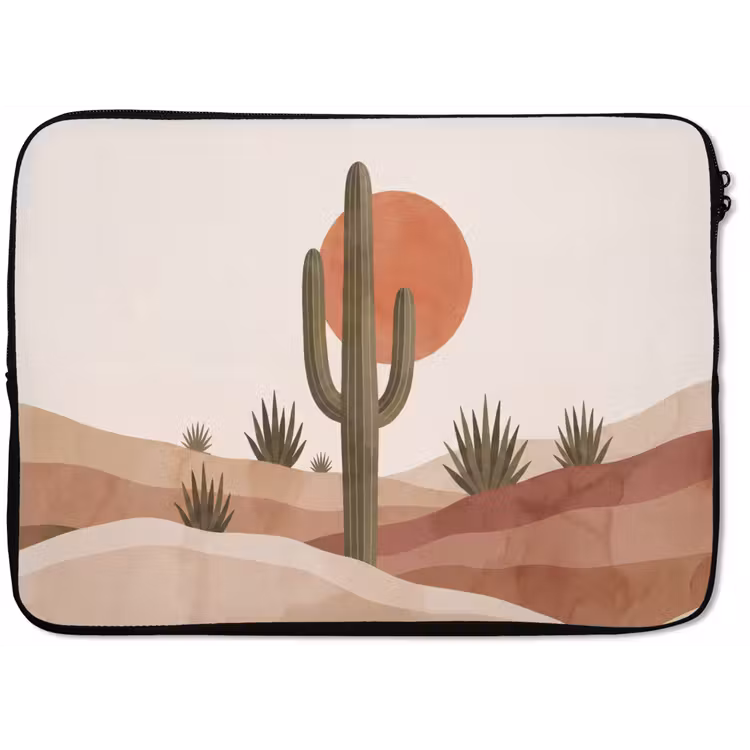 Cactus - Duinen - Modern - Landschap - Groen laptophoes neopreen klein -zkaufland3dotto