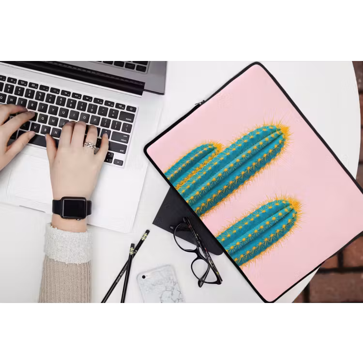 Cactussen - Modern - Pastel laptophoes neopreen klein -bureau
