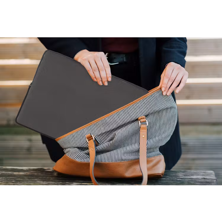 Charcoal - Grijs- Grey laptophoes neopreen klein 279 -tas