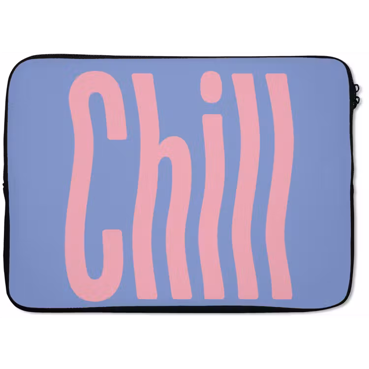 Chill - Roze - Blauw - Golvend laptophoes neopreen klein -zkaufland3dotto