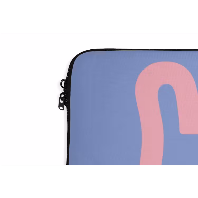 Chill - Roze - Blauw - Golvend laptophoes neopreen klein -detail