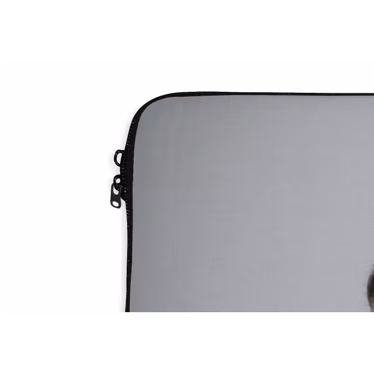 Chimpansee - Badeend - Grijs laptophoes neopreen klein -detail