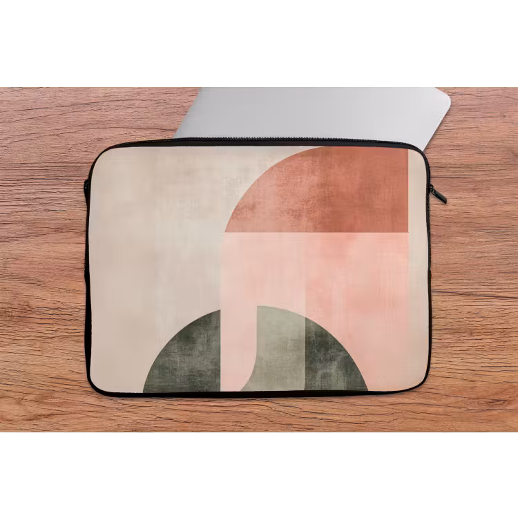 Cirkel - Abstract - Roze laptophoes neopreen klein -tafel