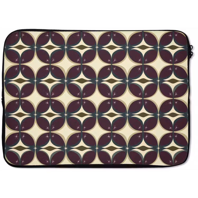 Cirkel - Retro - Kleurrijk laptophoes neopreen klein 279 -zkaufland3dotto