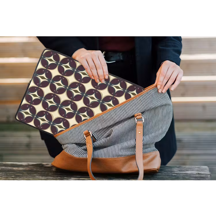 Cirkel - Retro - Kleurrijk laptophoes neopreen klein 279 -tas