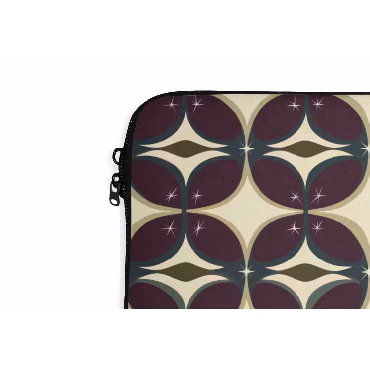 Cirkel - Retro - Kleurrijk laptophoes neopreen klein 279 -detail