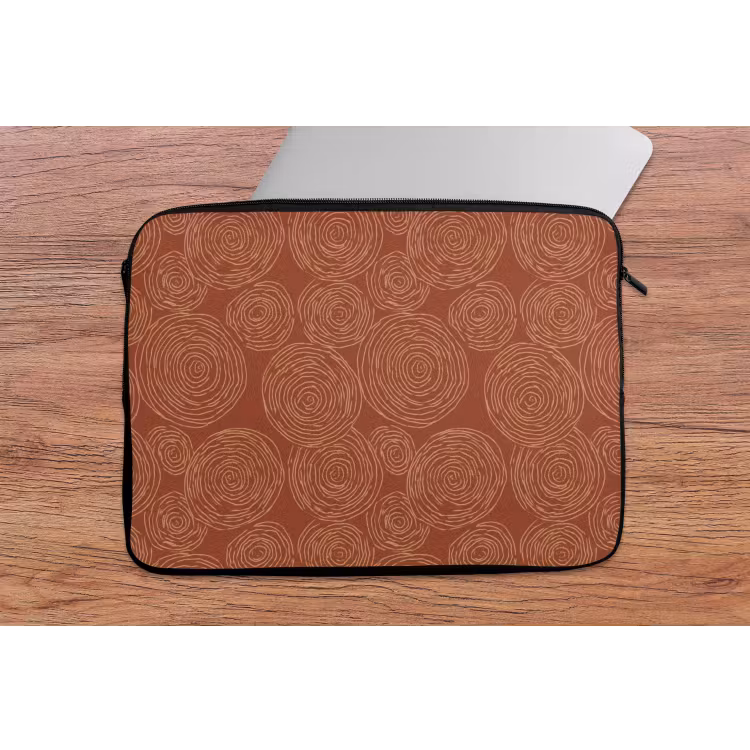 Cirkels - Abstract - Artistiek - Terracotta laptophoes neopreen klein 279 -tafel